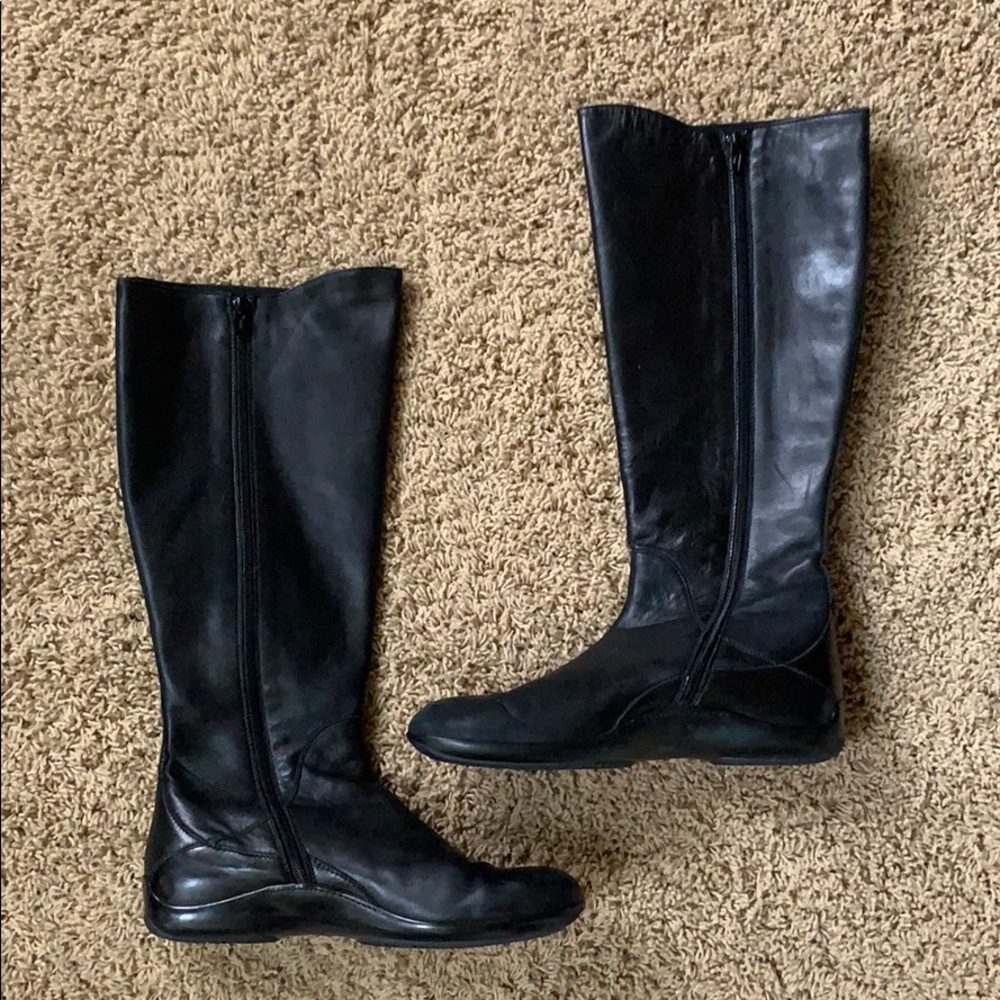 AGL black leather boots